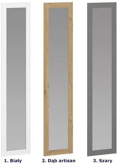 Biały lustrzany front do szafy 50 cm H5-L64
