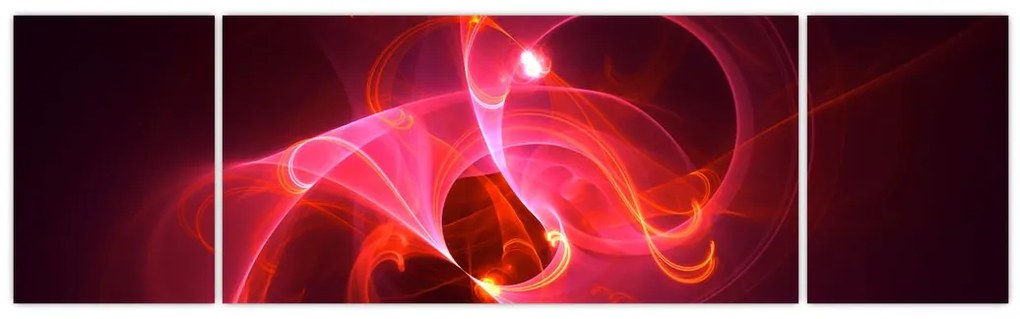 Nowoczesny obraz różowej abstrakcji (170x50 cm)