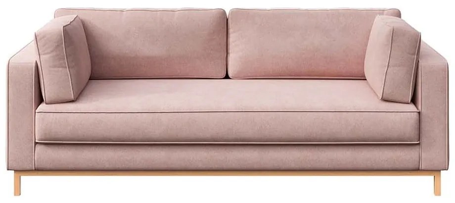 Jasnoróżowa aksamitna sofa 222 cm Celerio – Ame Yens