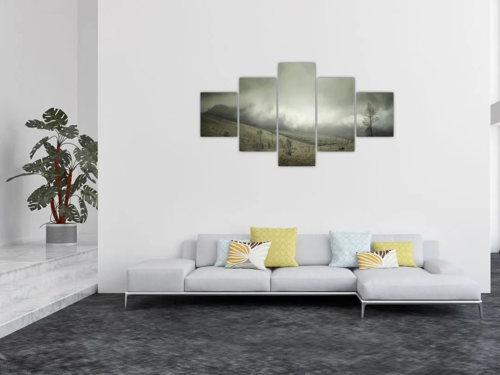 Obraz krajobrazu przed burzą (125x70 cm)