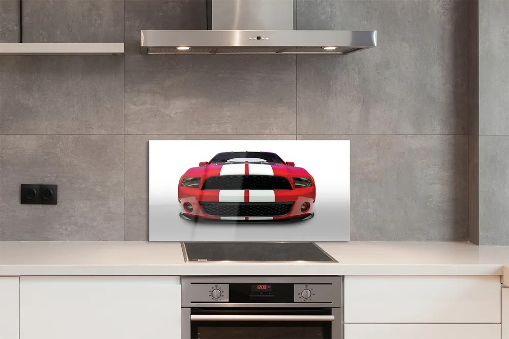 Panel szklany do Kuchni Czerwone Auto Sportowe