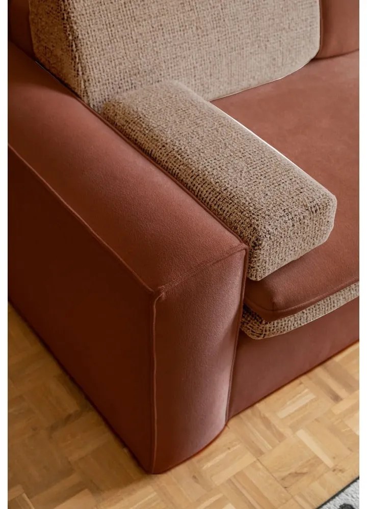 Ceglasta rozkładana sofa 237 cm Wilson – Miuform