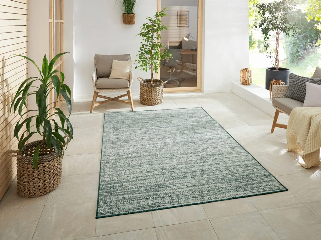Dywan dwustronny zewnętrzny Gemini zielono-kremowy 200 cm x 290 cm
