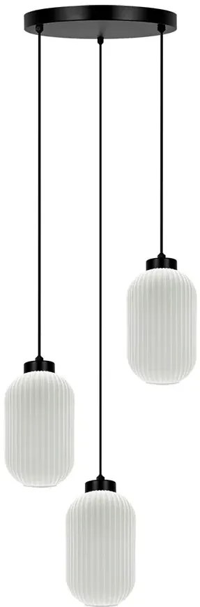Lampa z wiszacymi kloszami biała R4-M91