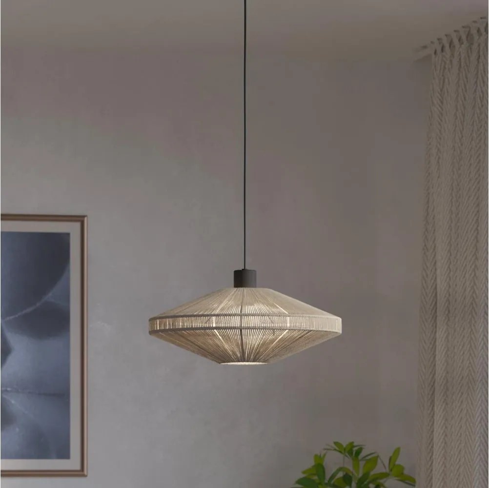 Eglo 43999 - Lampa wisząca na lince MIDSUMER 1xE27/40W/230V kremowa