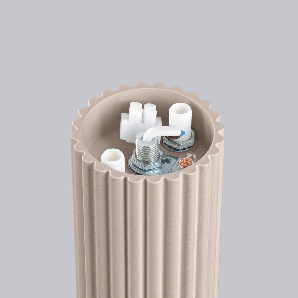 Plafon HALO taupe IP44 ryflowany SOLLUX  LIGHTING