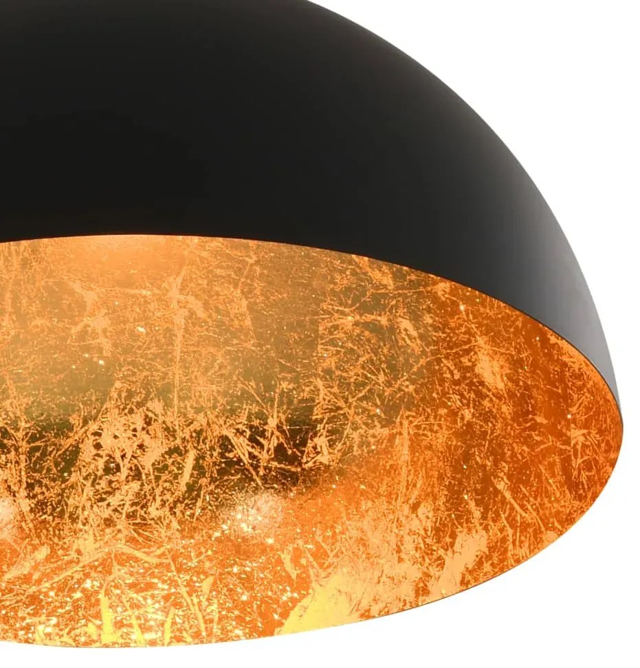 Czarno-złota okrągła lampa sufitowa 2 sztuki - EX157-Elgin