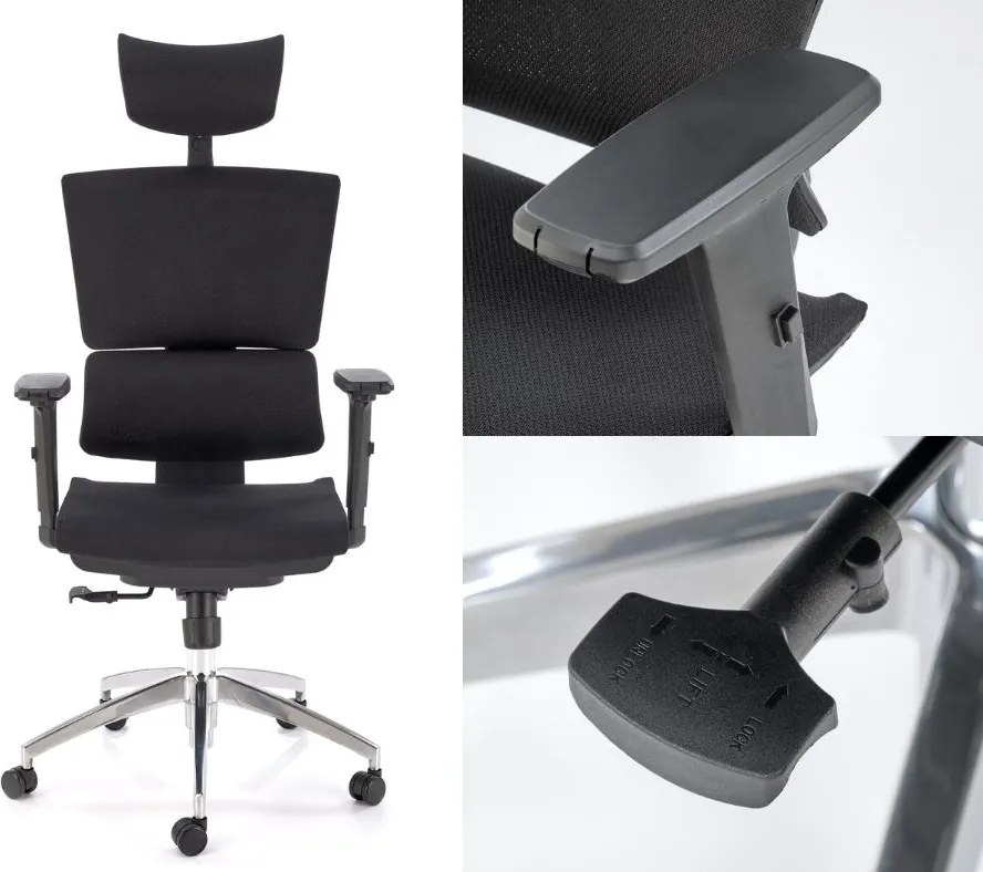 Ergonomiczny fotel gabinetowy Marcus Halmar, zgodny z normą BHP
