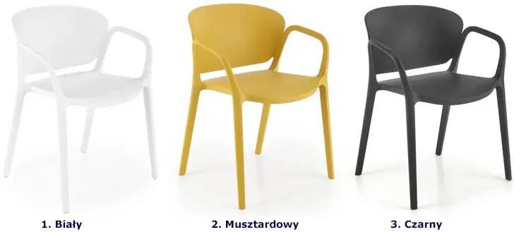 Czarne minimalistyczne krzesło ogrodowe - Koloso