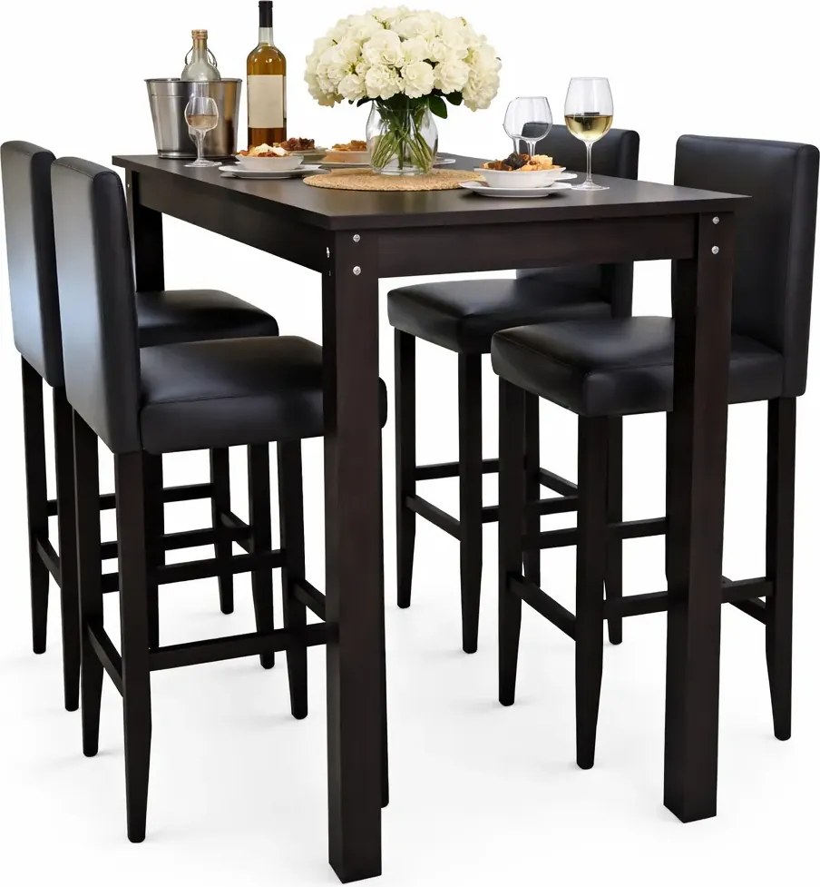 Nowoczesny stolik barowy z 4 krzesłami M6-N03