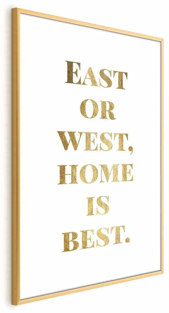 Plakat Gold Home 40x60 cm z ramą złotą bez marginesu ARTGEIST B