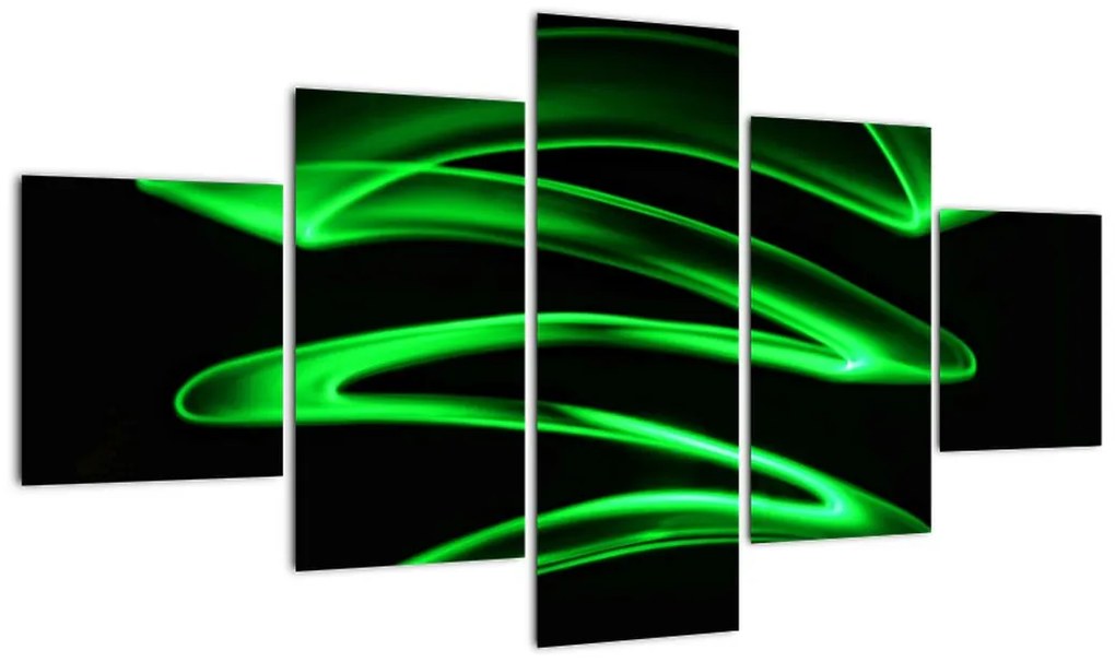 Obraz - neonowe fale (125x70 cm)