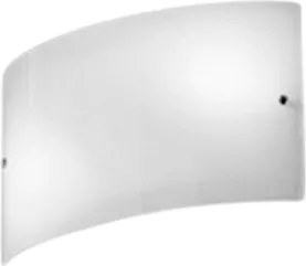 Michela duża lampa ścienna 35x10cm błyszcząca biała 2XE14, szkło gięte i chromowana podstawa, IP20, maks. 2x28W, elegancka lampa ścienna