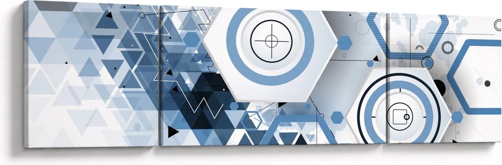 Obraz - Abstrakcja geometryczna (170x50 cm)