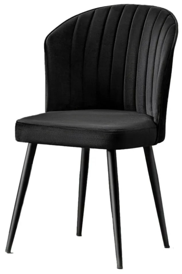 Zestaw krzeseł do jadalni Rubi Black and Black, 4 szt.