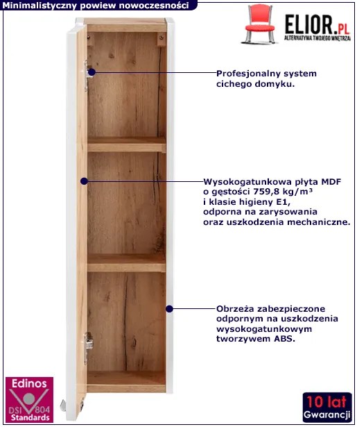 Pionowa wisząca szafka łazienkowa G7-W66