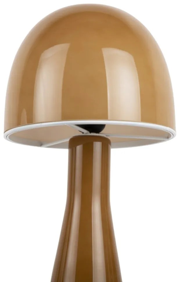 Lampa stołowa w kolorze ochry ze szklanym kloszem (wysokość 45 cm) Bombin – Leitmotiv