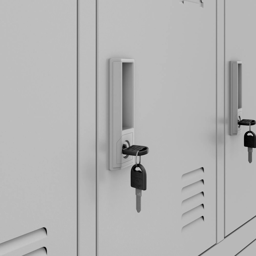 Szafka skrytkowa socjalna BHP MARCIN, 900 x 1850 x 400 mm, szara