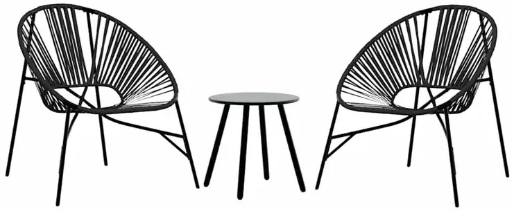 Komplet czarny mebli ogrodowych W7-M24