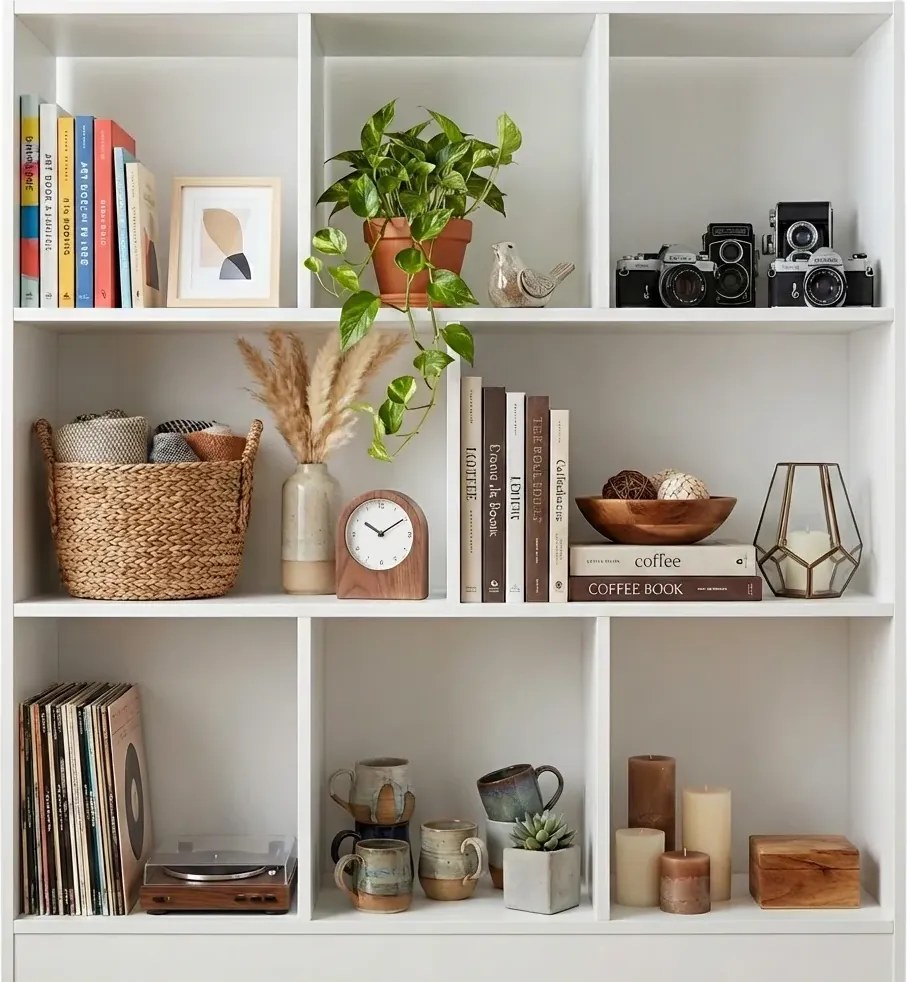 Otwarty regał z półkami w stylu skandynawskim L7-H15