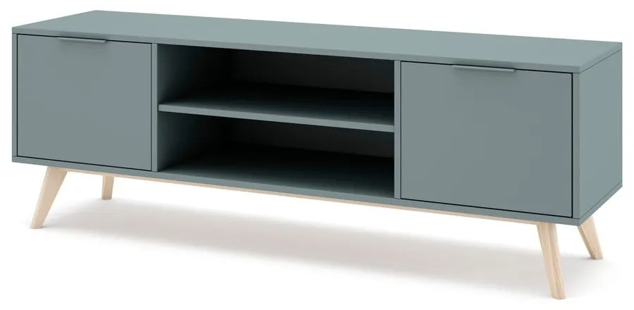 Szarozielona szafka pod TV 140x53x40 cm Pisco – Marckeric