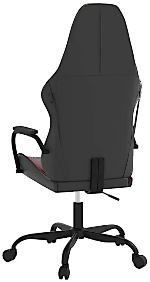 Czarno-bordowy fotel gamingowy D1-B60