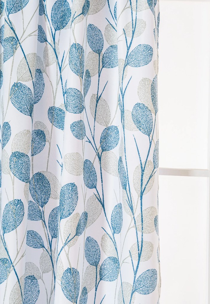 Designerska zasłona VIENTE 140x270 cm, wzorzysta Zawieszanie: Taśma z wiązaniami
