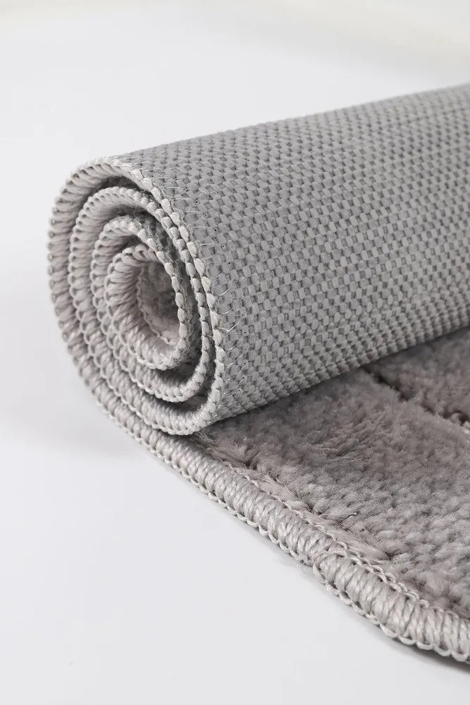 Szare dywaniki łazienkowe zestaw 2 szt. 50x80 cm Kareli – Foutastic