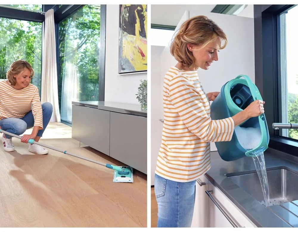Mop z wiadrem i płynem do mycia podłóg Clean Twist M Ergo – LEIFHEIT