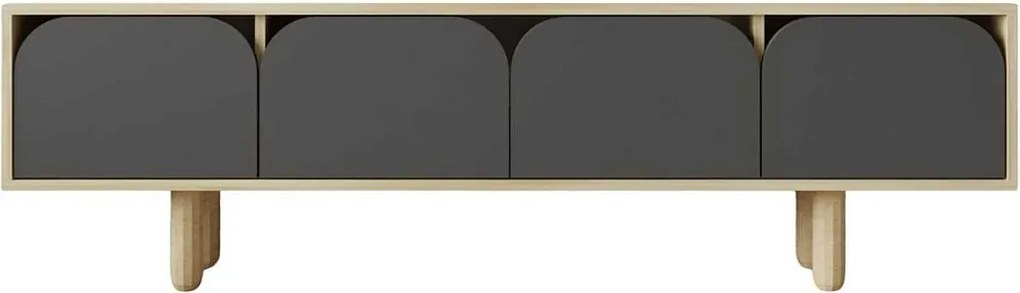 Stolik pod TV – 180 cm – Dąb Szafirowy i Antracyt – Płyta wiórowa z melaminą