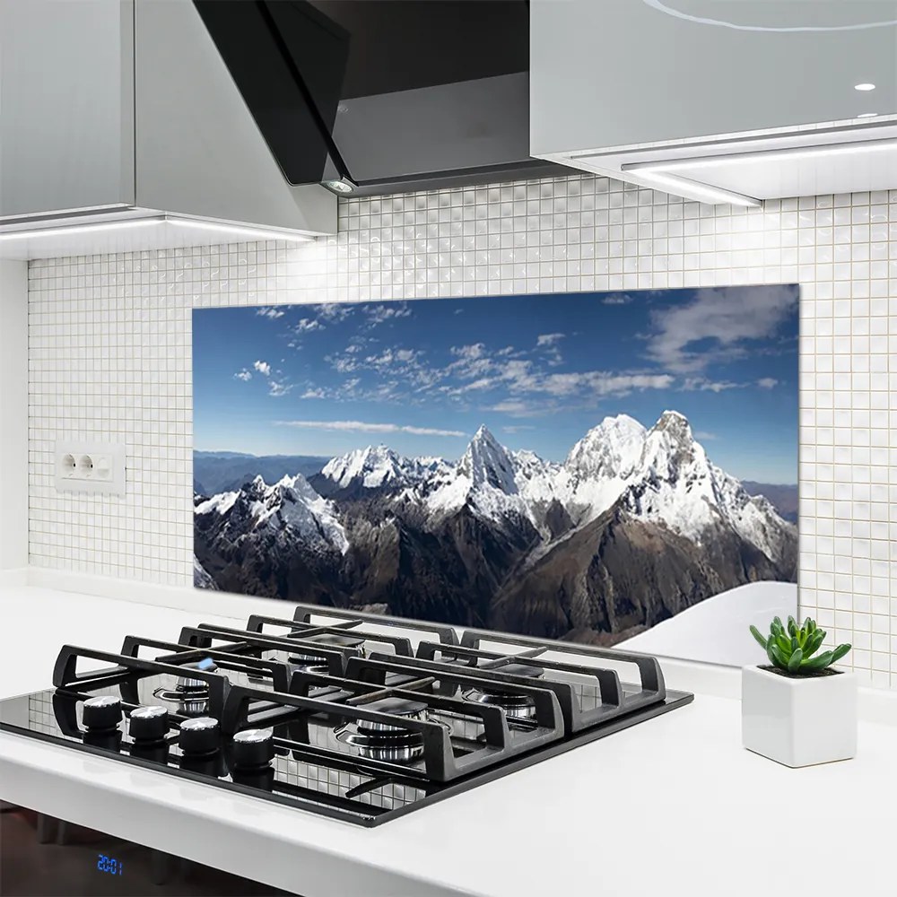 Szkło Ozdobne do Kuchni Surowy Pejzaż Górski