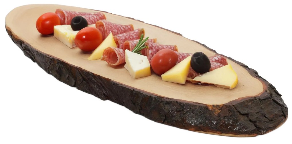 Ozdobna duża deska do serwowania potraw z olchy, deska dekoracyjna, deska kuchenna, półmisek, akcesoria kuchenne, 35 cm, KESPER