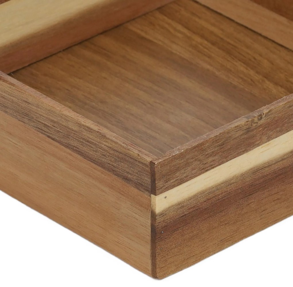 Drewniany organizer na biurko HEDO do szuflady, 15 x 15 x 5 cm