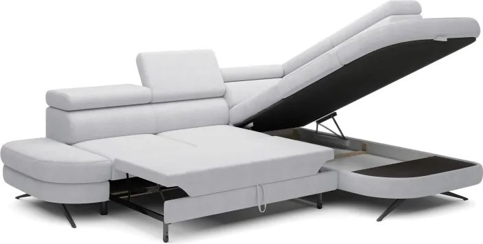 Narożnik OTIS L Prawostronny Regulowane Zagłówki wolnostojący tkanina AURORA 15 WERSAL