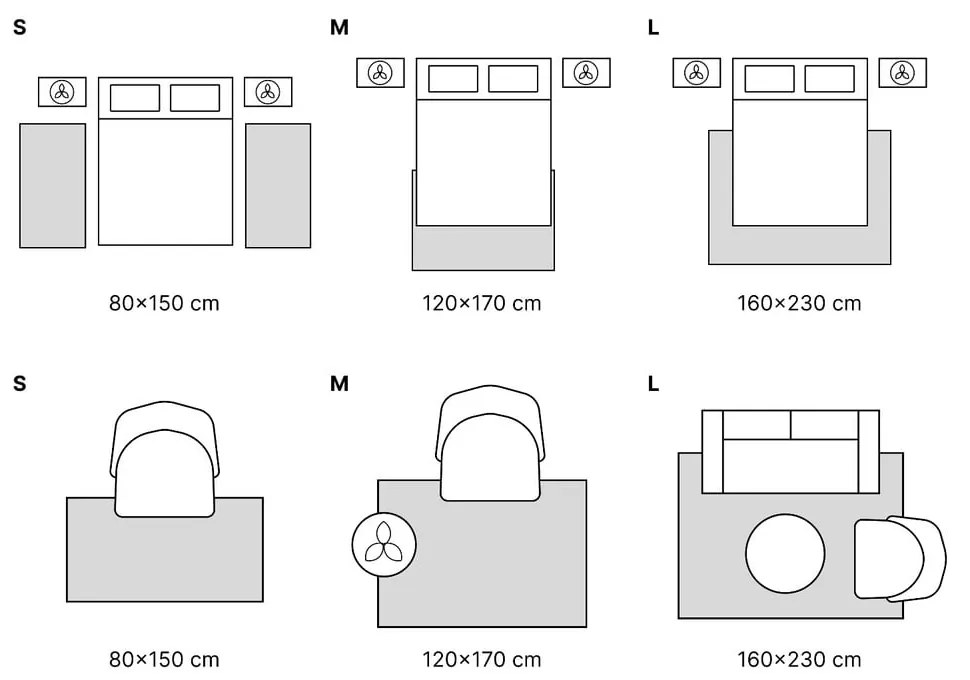 Szary dywan 80x150 cm Medel – Universal