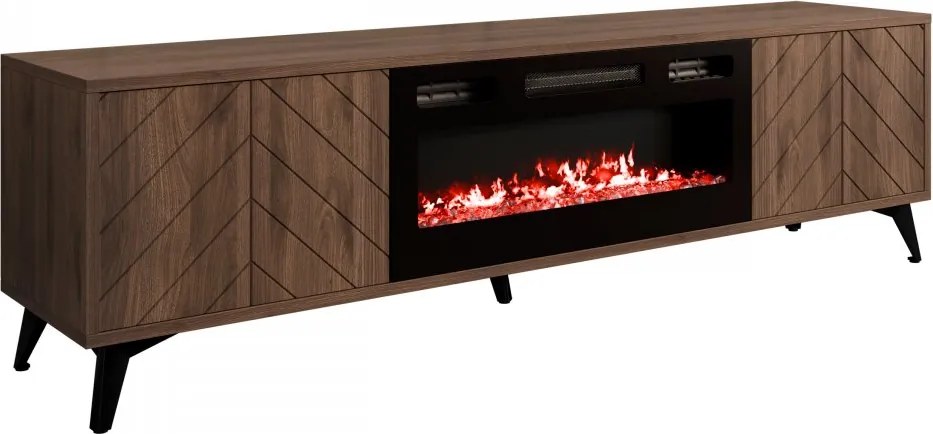 Szafka RTV z kominkiem Siprynt Bis 2D EF