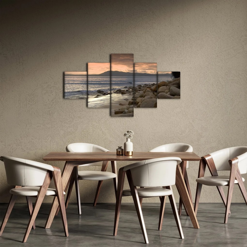 Obraz - Morze i góry (125x70 cm)