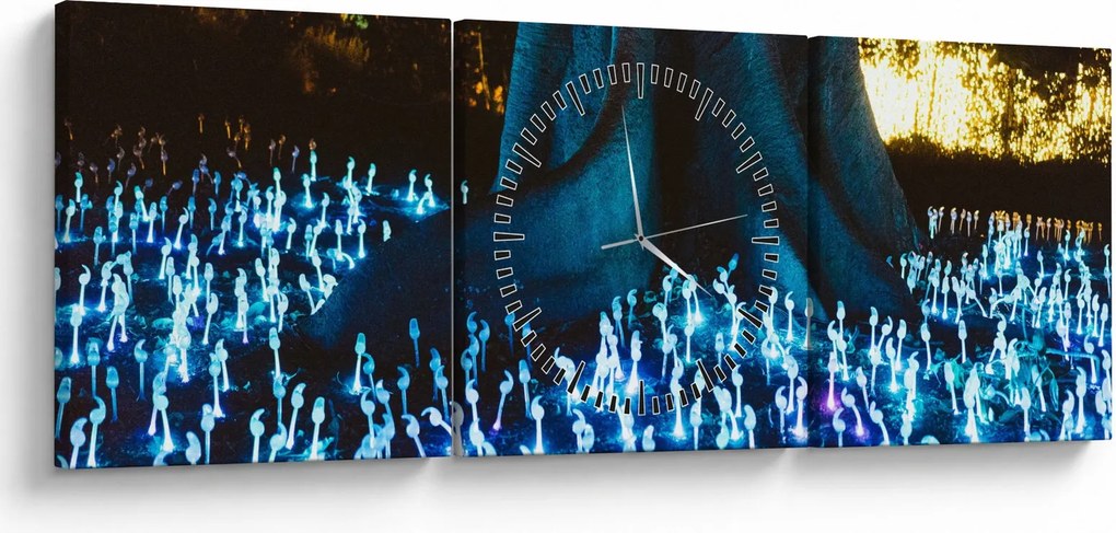 Obraz - Magiczne drzewo (z zegarem) (90x30 cm)