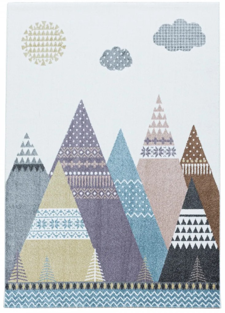 Dywan dziecięcy Lucky pagórki multikolorowe 160 cm x 230 cm
