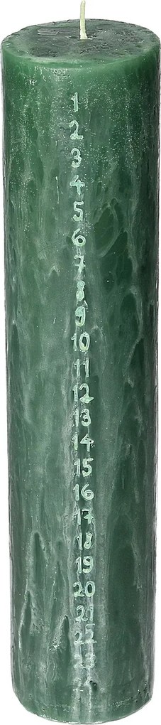 Świeca adwentowa zielona 25 cm