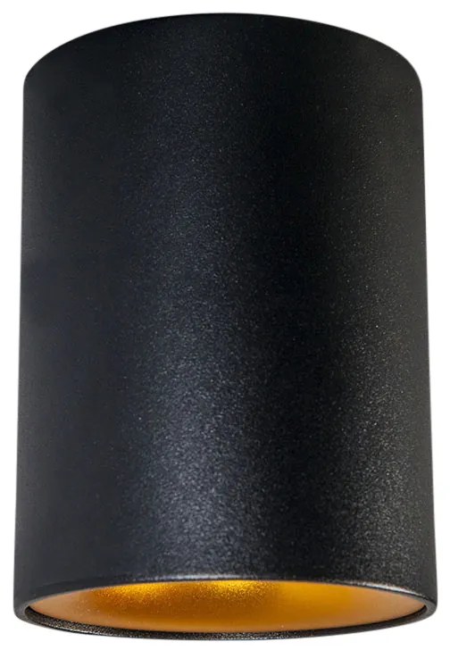 Inteligentny reflektor czarny ze złotym, w zestawie źródło światła GU10 WiFi - RondaDesignerski Oswietlenie wewnetrzne