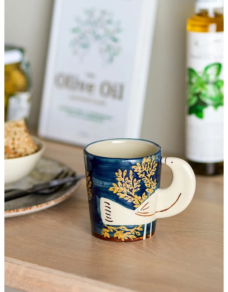 Niebieski kamionkowy kubek 260 ml Hezha – Bloomingville