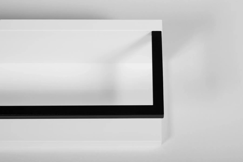 Półka łazienkowa z relingiem LOV 40 cm biały połysk KROFAM