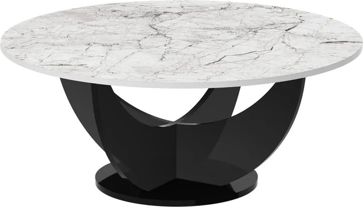 Okrągły stolik kawowy Capri 100 Hubertus marmur połysk