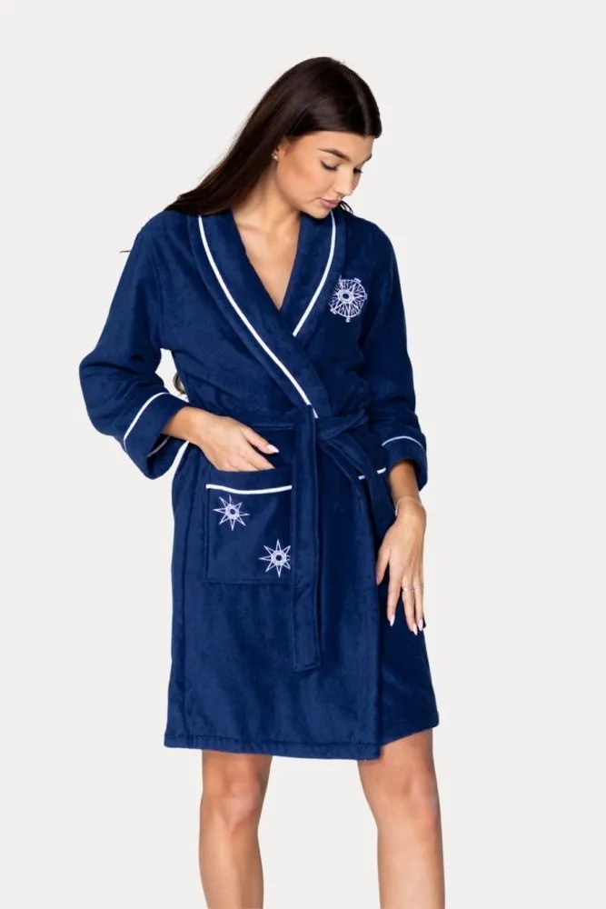 Damski krótki szlafrok MARINE LADY XL Biały