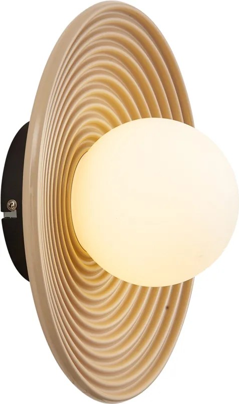 Retro Lampa Sufitowa Beżowa ze Szkłem Opalowym - Lila