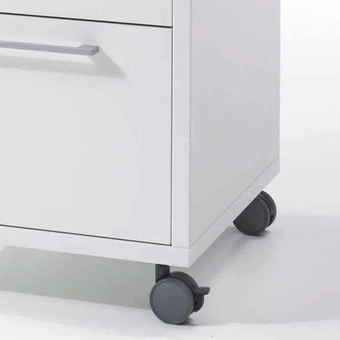 Kontenerek 4-szufladowy na kółkach Prima 4 biały