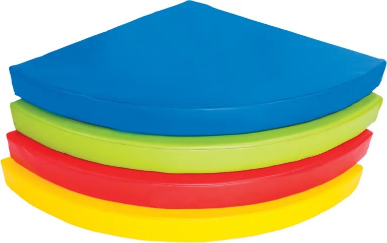 Geometryczny materac piankowy ćwiartka Quartelo, kolor żółty