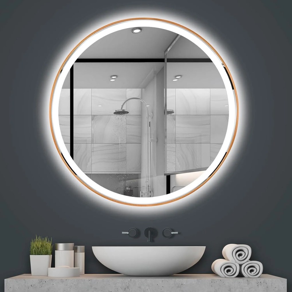 LUSTRO ŚCIENNE LED 100cm MMJ N miedziane szczotkowane