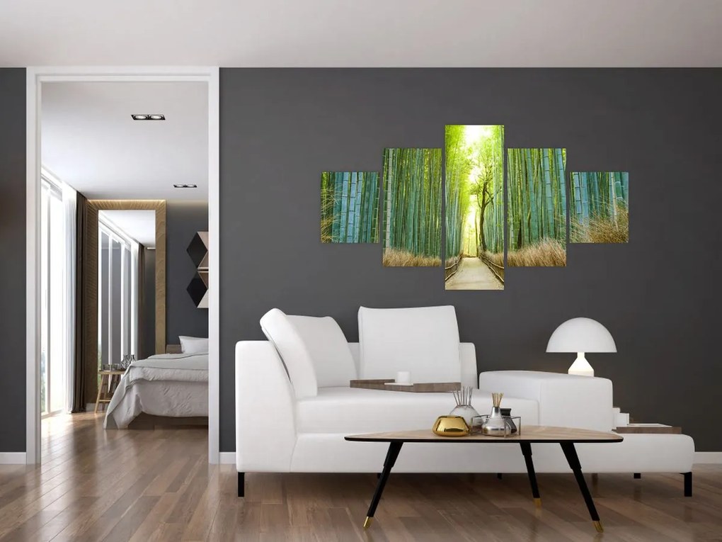 Obraz - Alejka z bambusami (125x70 cm)